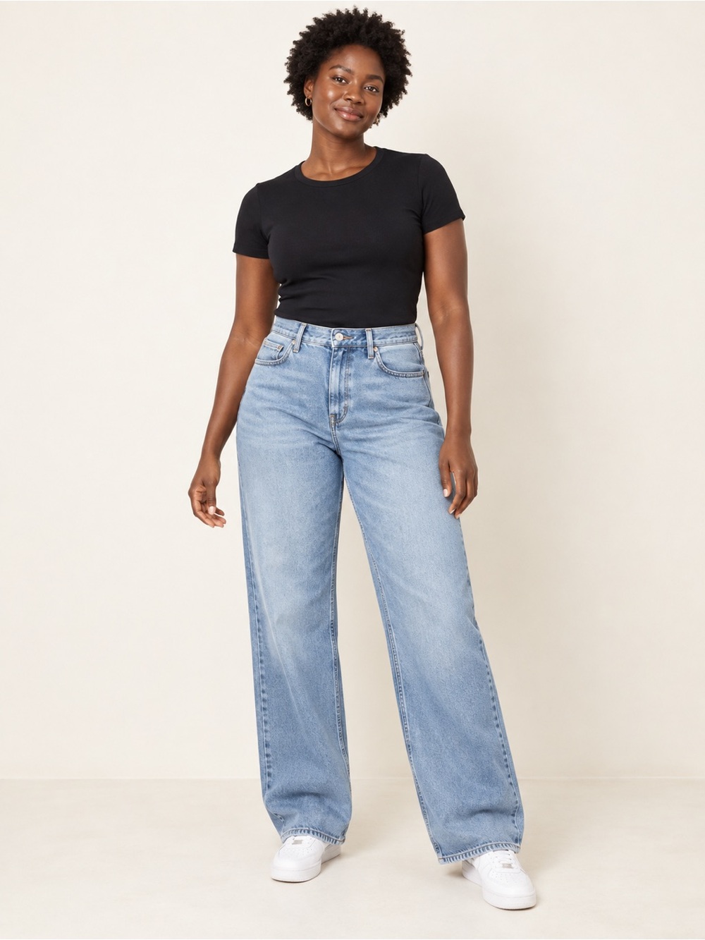 Zara Light Wash High Rise Straight Leg Tall Women’s Jeans